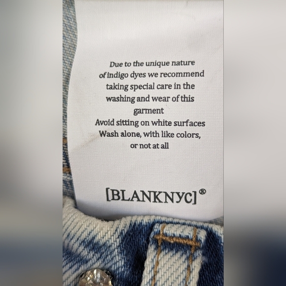BLANK NYC Glam Paparazzi Embellished Jeans, Wide Leg, Button Fly, NWT! W24 - Picture 4 of 8